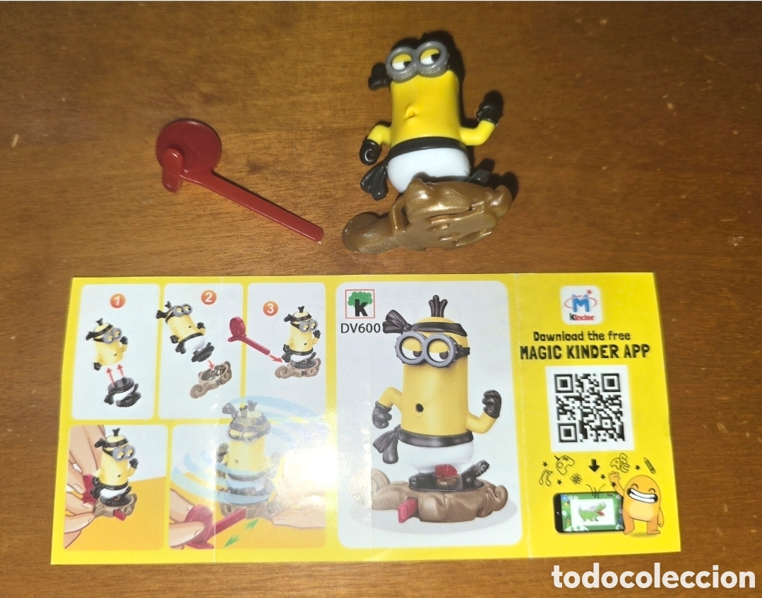 Figuras de goma Kinder: Figura kinder DV600 + bpz minion k&aacute;rate yudo los minions Gru mi villano favorito mu&ntilde;eco