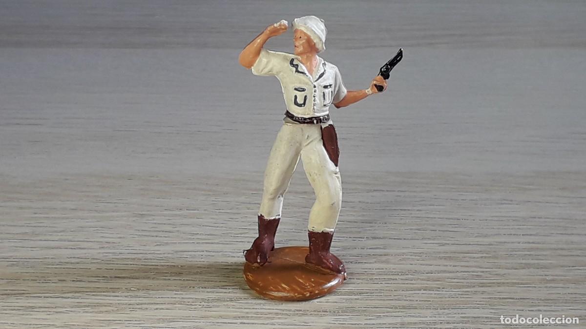 Figuras de goma y PVC: Cazador Explorador &Aacute;frica Jungla Safari, goma, Gama made in Spain, tipo Jecsan, original a&ntilde;os 50.