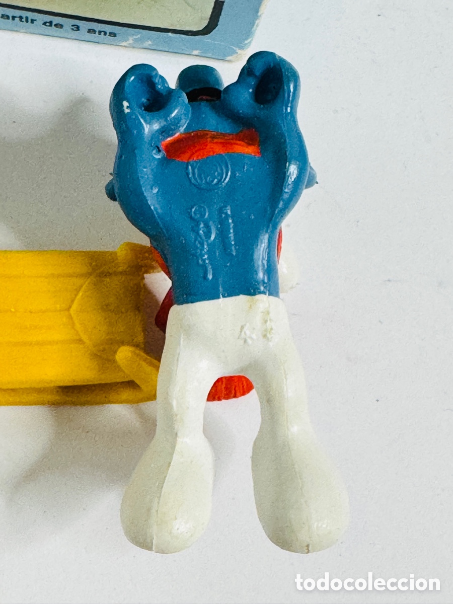 Figuras de goma y PVC: Pitufo en Trineo en caja - Foto 9