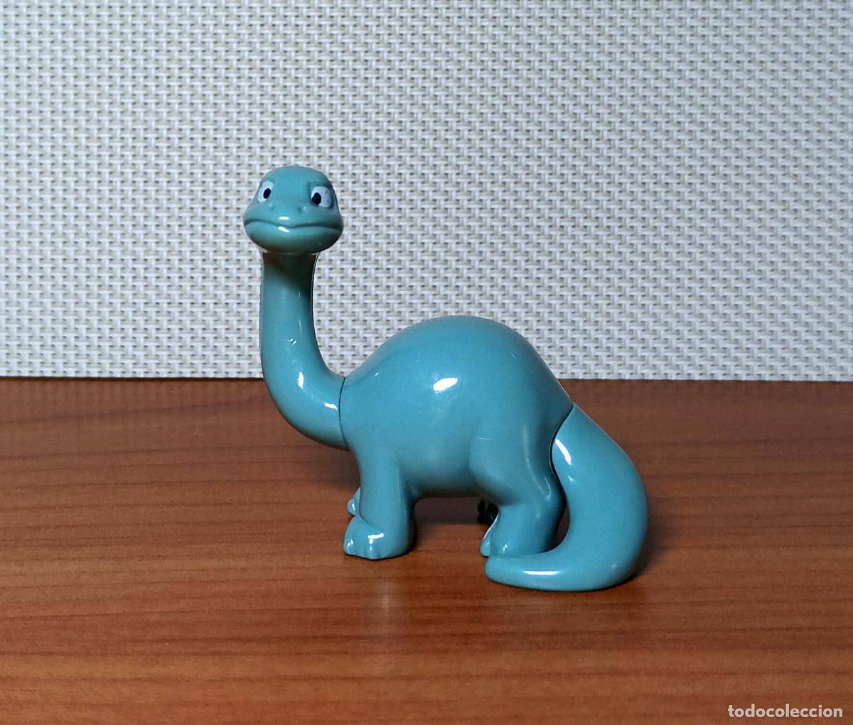 Figuras de goma Kinder: Brontosaurus (Brontosaurio) - Colecci&oacute;n: Dinosaures (Kinder Nature UN001 - UN008) - A&ntilde;o 2010