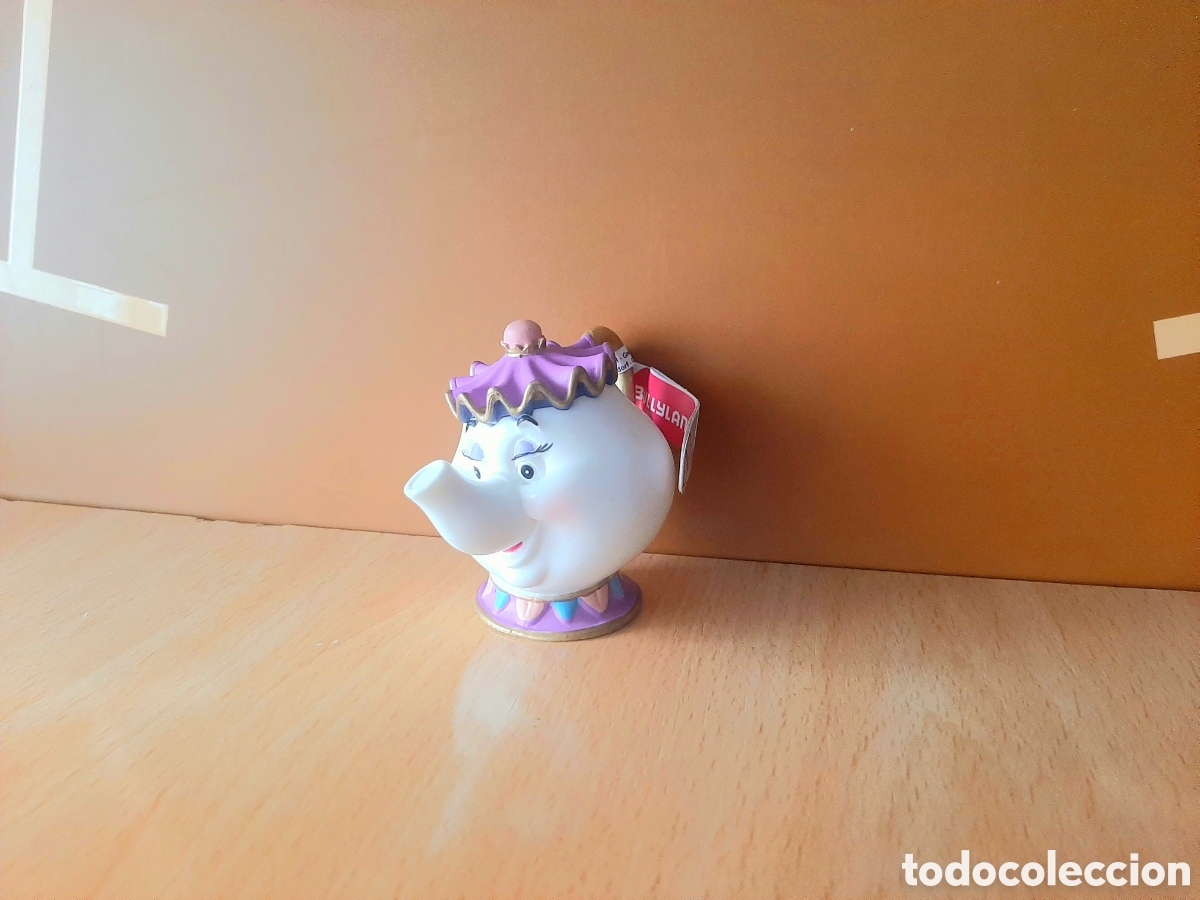 Figuras de goma y PVC: Figura PVC la tetera Sra Potts de la Bella y la Bestia - Bullyland nueva (Disney)