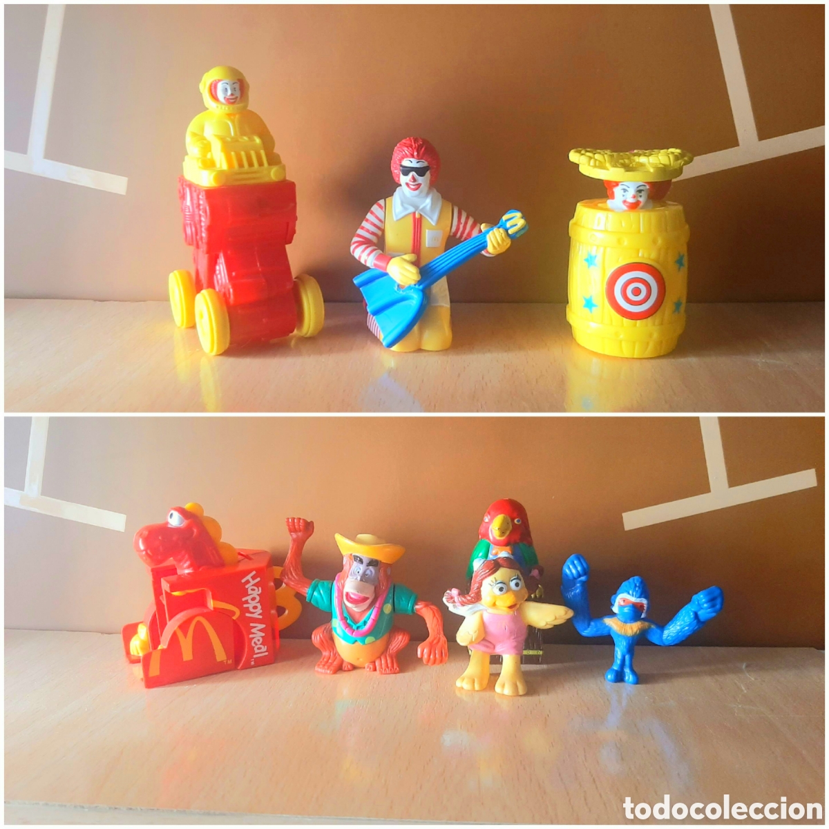 Figuras de goma y PVC: Lote figuras McDonaldas 1993 Ronald y Birdie