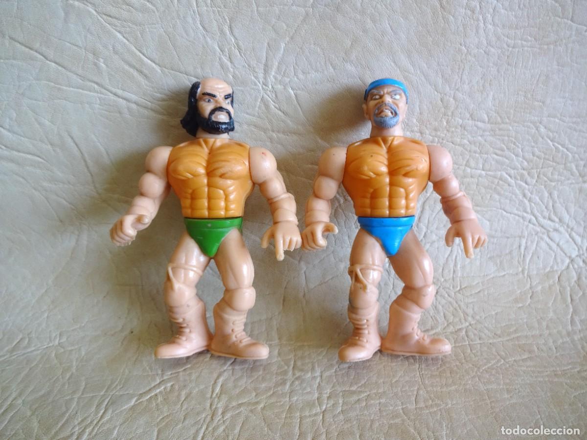 Gummi- und PVC-Figuren: lote 2 figuras bootleg pressing catch a&ntilde;os 80 90 tipo Juyba Hulk Hogan y macho man
