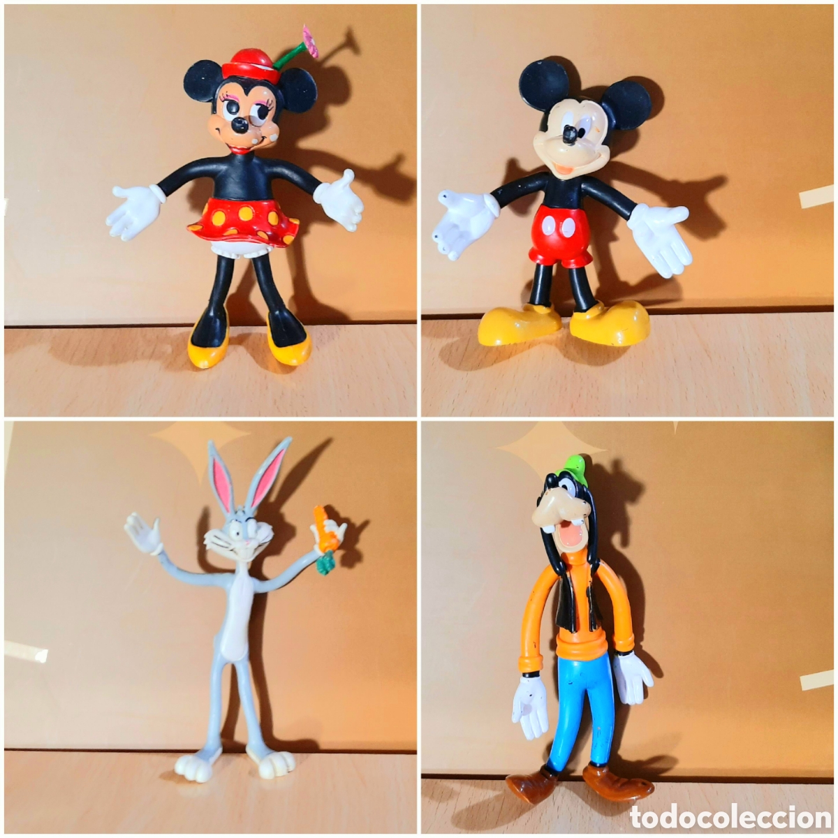 Figuras de goma y PVC: Figuras flexibles Mickey Goofy - Minnie y Bugs Bunny de Comics Spain