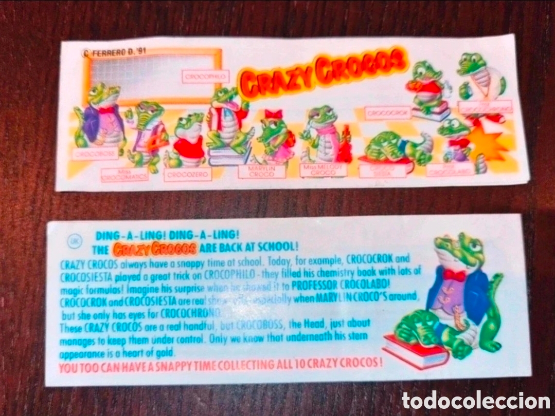 Kinder &Uuml;berraschung: Bpz kinder papel instrucciones cocodrilos UNA UNIDAD no figura Ferrero (bol 1)