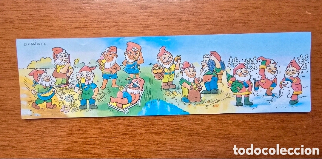 Figuras de goma Kinder: Bpz kinder papel instrucciones gnomos enanos invierno Santa Claus pap&aacute; noel Ferrero antigua (bol 1)