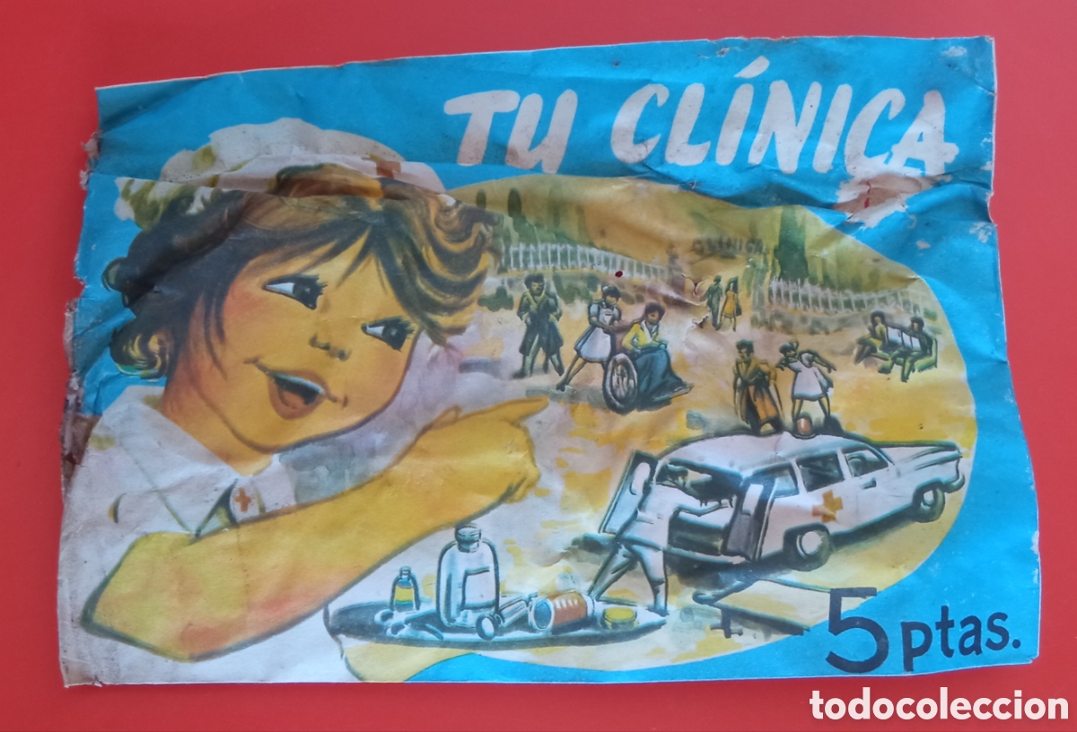 Figuras de goma y PVC: SOBRE SORPRESA TU CL&Iacute;NICA 5 PTAS CON RECORTABLE BEAUMONT 1970.