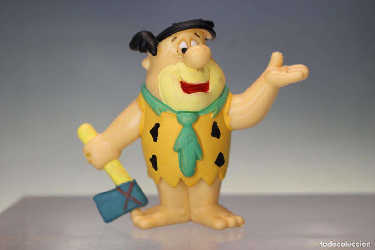 Figuras de goma y PVC: Pedro Picapiedra, figura PVC de Minitana, 1990. Hanna-Barbera.
