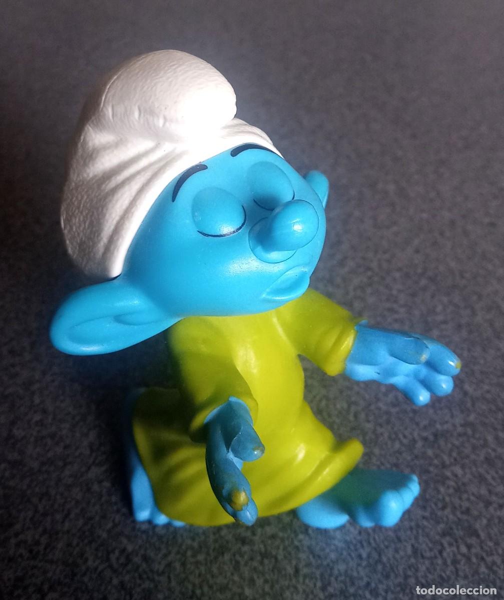 Figuras de goma y PVC: Pitufo dormil&oacute;n Mc Donalds