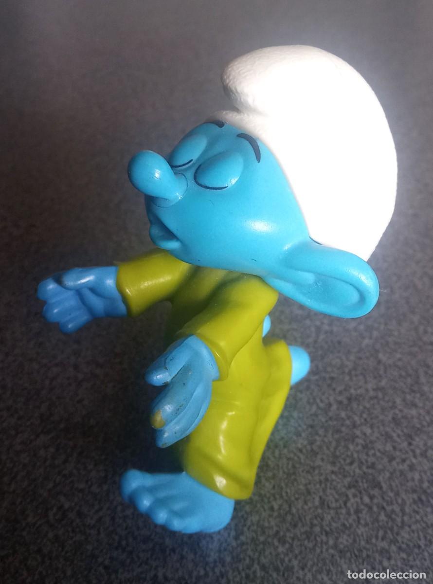 Figuras de goma y PVC: Pitufo dormil&oacute;n Mc Donalds - Foto 2