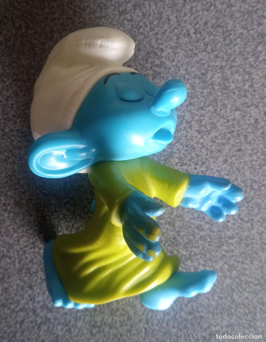 Figuras de goma y PVC: Pitufo dormil&oacute;n Mc Donalds - Foto 3
