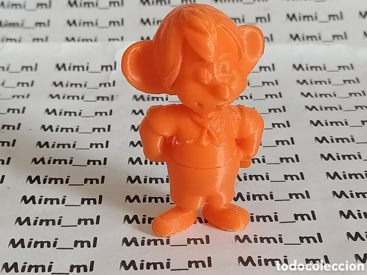 Figuras de goma y PVC: Figura rat&oacute;n 10+2 en impresi&oacute;n 3d (lista para pintar)