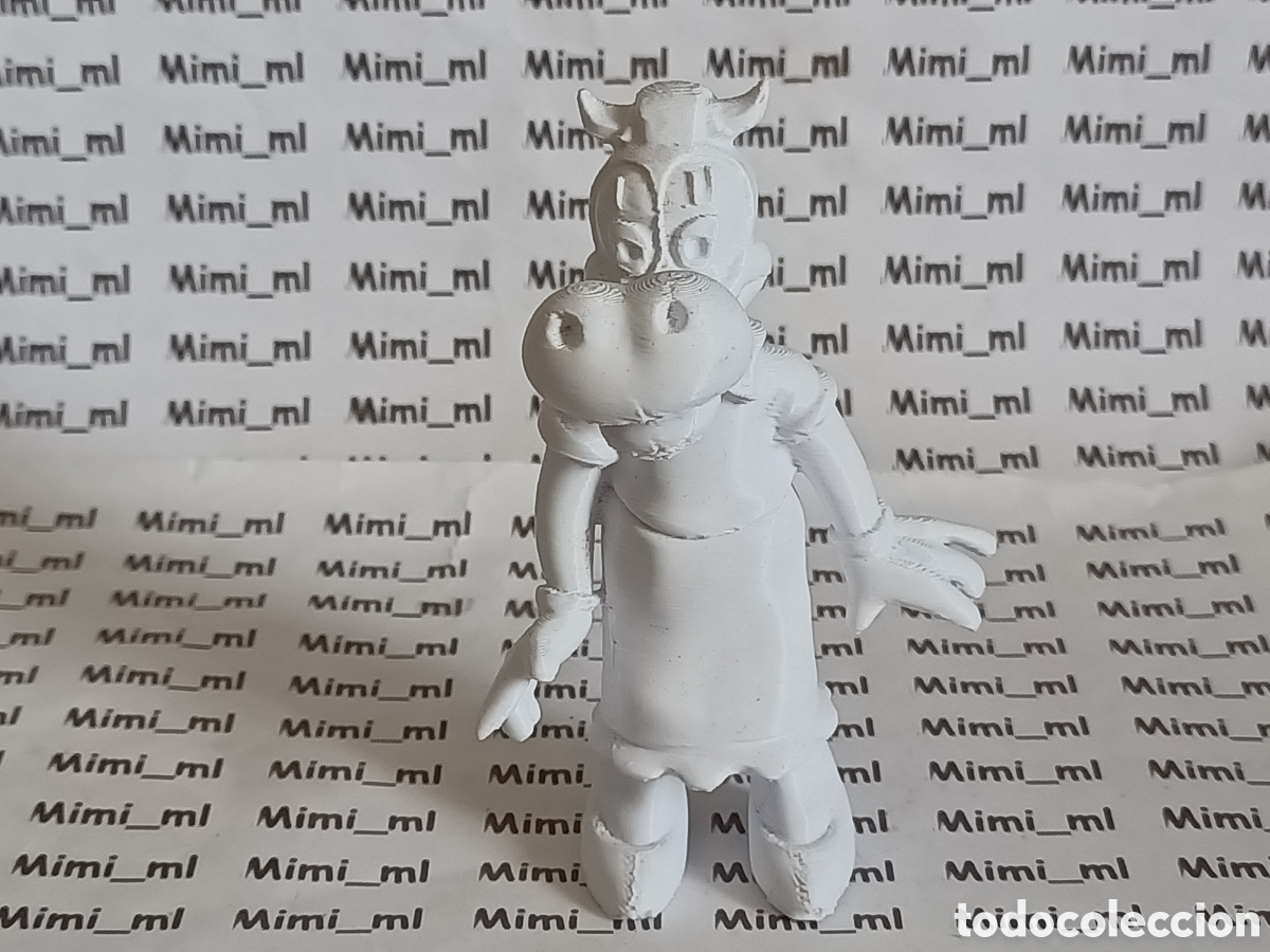Figuras de goma y PVC: Figura vaca Clarabelle en impresora 3d (lista para pintar)