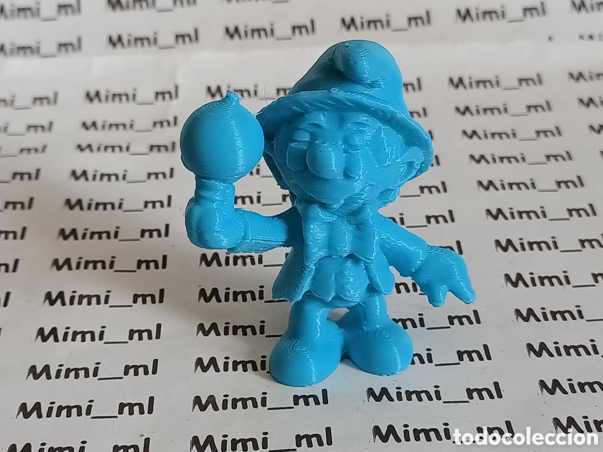Figuras de goma y PVC: Figura pitufo historiador hist&oacute;rico en impresi&oacute;n 3d (lista para pintar)