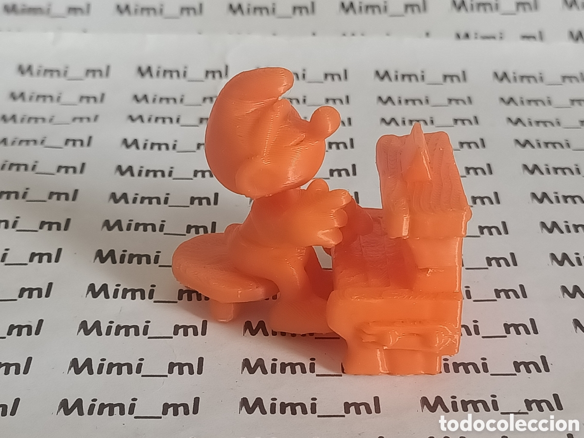 Figuras de goma y PVC: Figura pitufo pianista en impresora 3d (lista para pintar) no Schleich