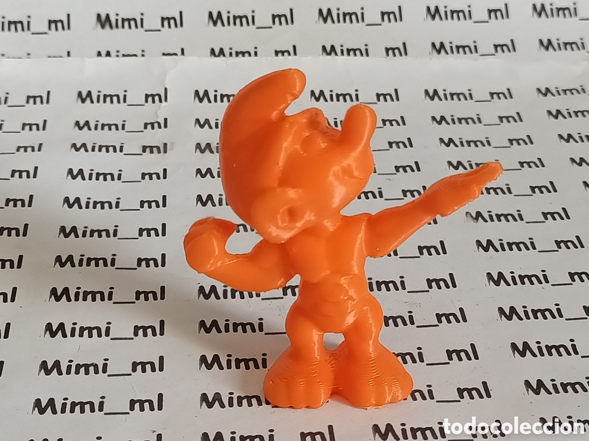 Figuras de goma y PVC: Figura pitufo fitness en impresora 3d (lista para pintar) no Schleich