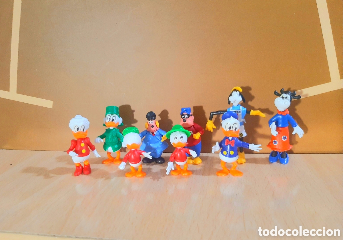 Figuras de goma Kinder: Figuras Kinder Sorpresa Disney - A&ntilde;os 80 Donald Daisy Mickey Pete Pluto Clarabella