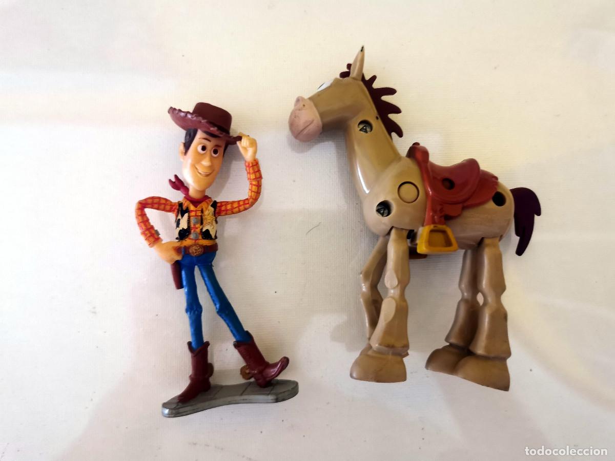 Figuras de goma y PVC: Figuras Woody Bullyland Toy Story + Perdig&oacute;n -Disney - Pixar