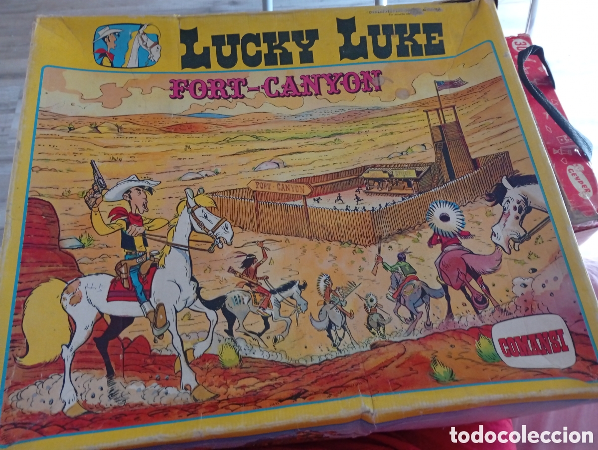 Figuras de goma y PVC: Lucky Luke FORD CANYON COMPLETO
