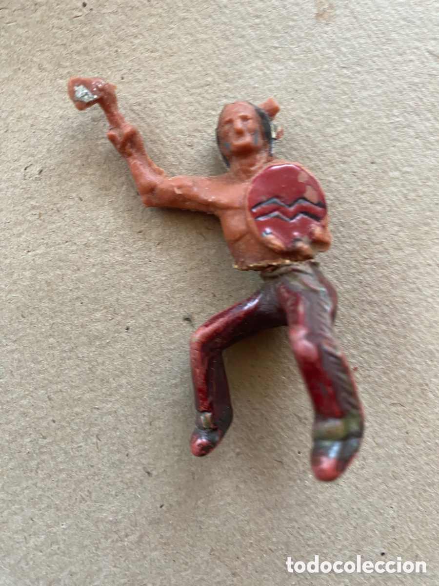 Figuras de goma y PVC: Jinete indio Aster a&ntilde;os 50