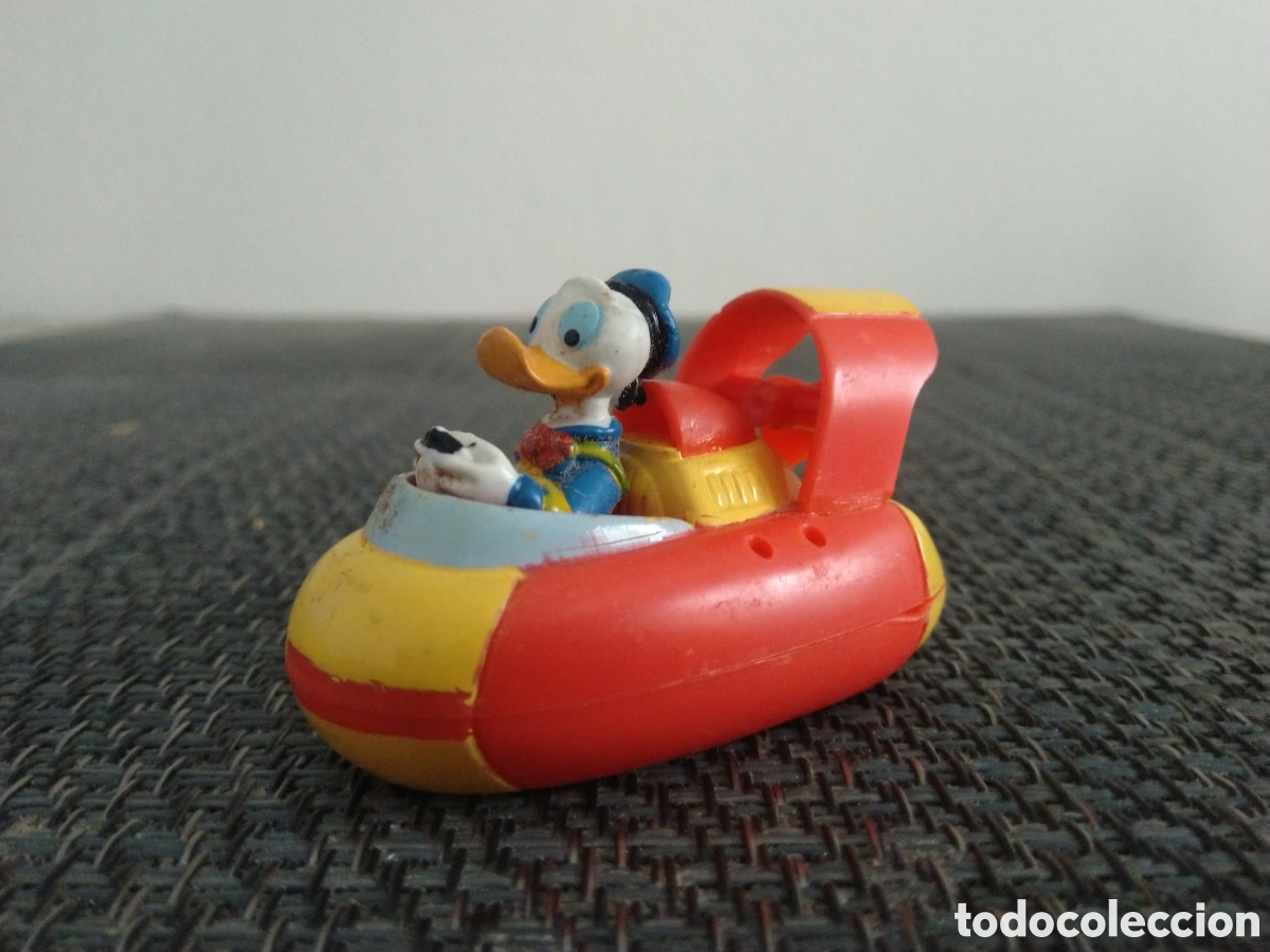 Figure di Gomma e PVC: FIGURA PVC PATO DONALD EN LANCHA MOTORA 4CM APROX MARCA &copy;DISNEY WALT DISNEY DIBUJOS ANIMADOS MICKEY