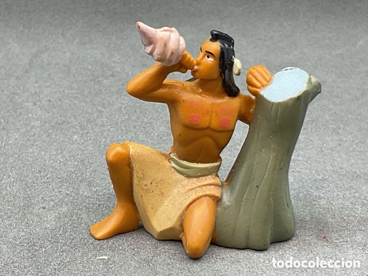 Figuras de goma y PVC: Peque&ntilde;a Figurita en Pl&aacute;stico de Kocoum. Personaje de la Pel&iacute;cula Pocahontas. Promocional de Nestle.