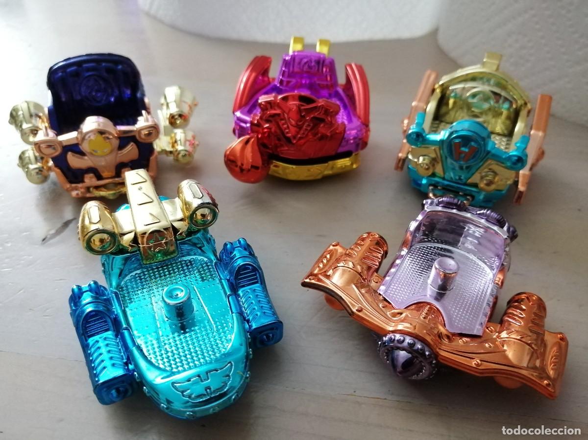 Figuras de goma y PVC: 40&euro; LOTE 5 SUPERZINGS METALIZADOS COCHES SUPERTHINGS HEROES VILLANOS SUPERZINGS