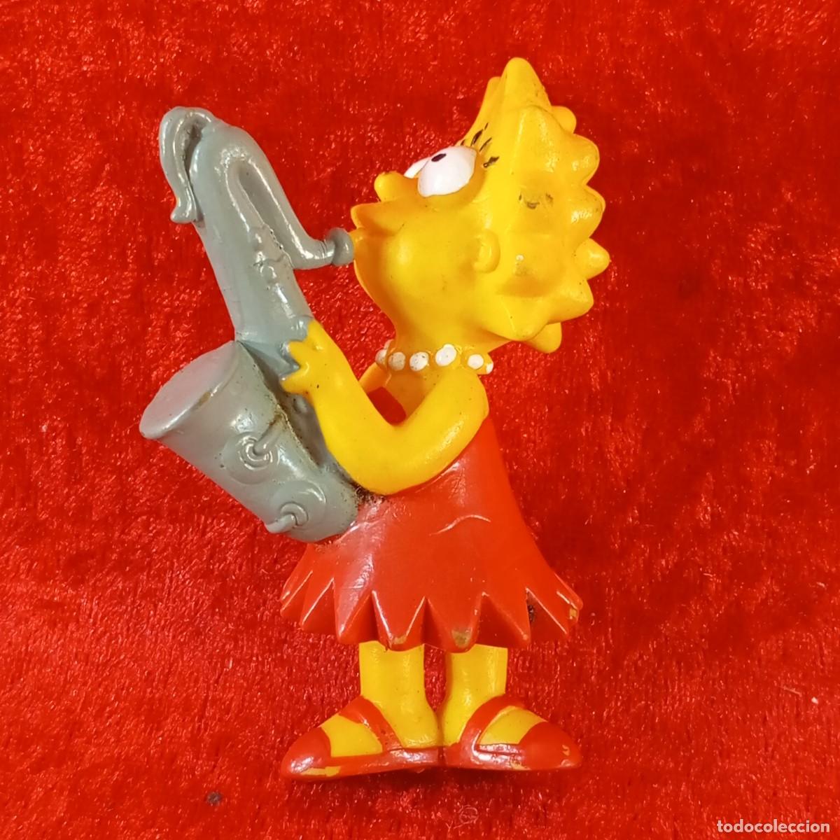 Gummi- und PVC-Figuren: FIGURA PVC - LISA SIMPSON TOCANDO EL SAXOFONO - LOS SIMPSON - MINILAND - 8 X 5 CM / 2079