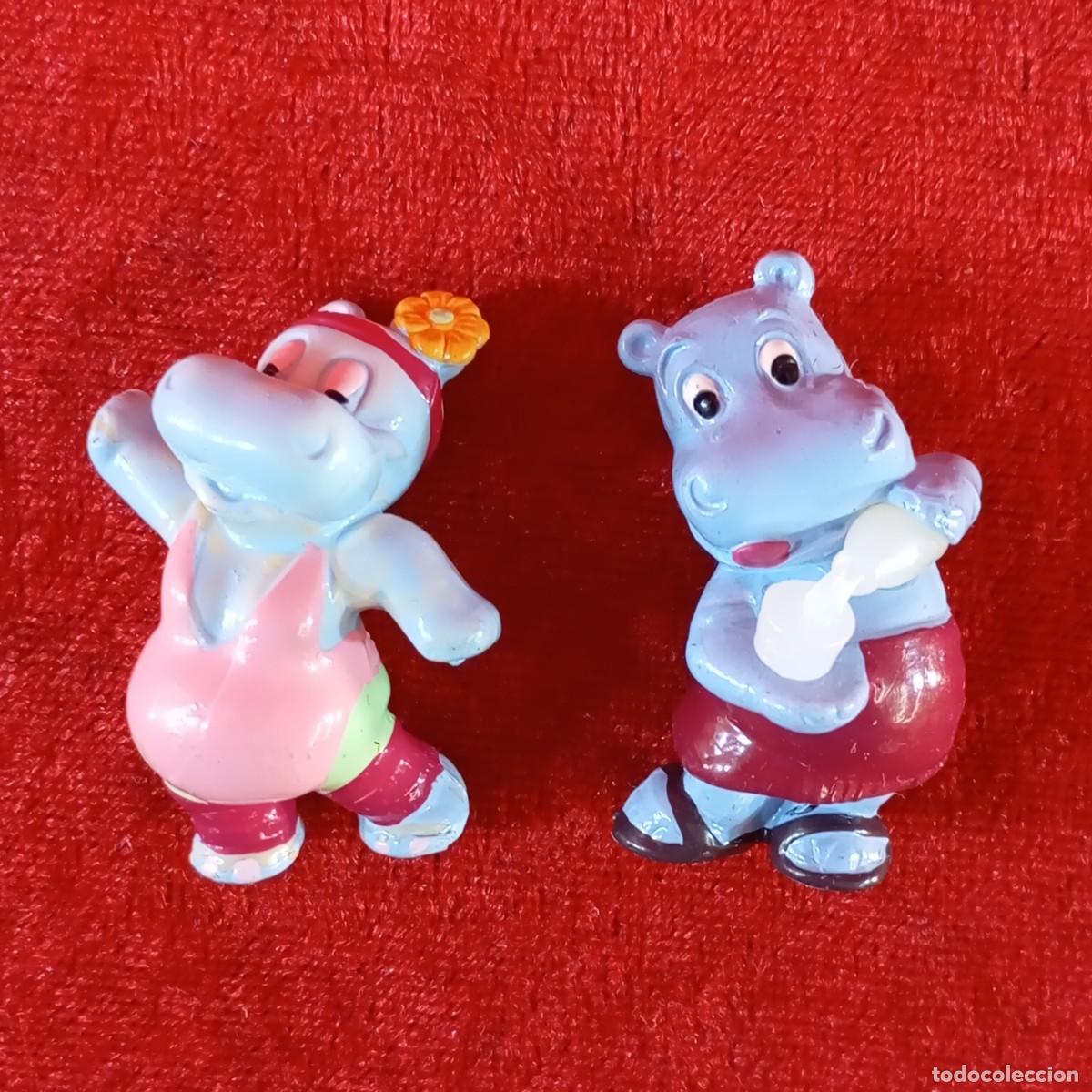 Figuras de goma Kinder: LOTE 2 FIGURAS DE PVC - HAPPY HIPPOS - KINDER SORPRESA - FERRERO - 3,5 X 3 CM / 2084