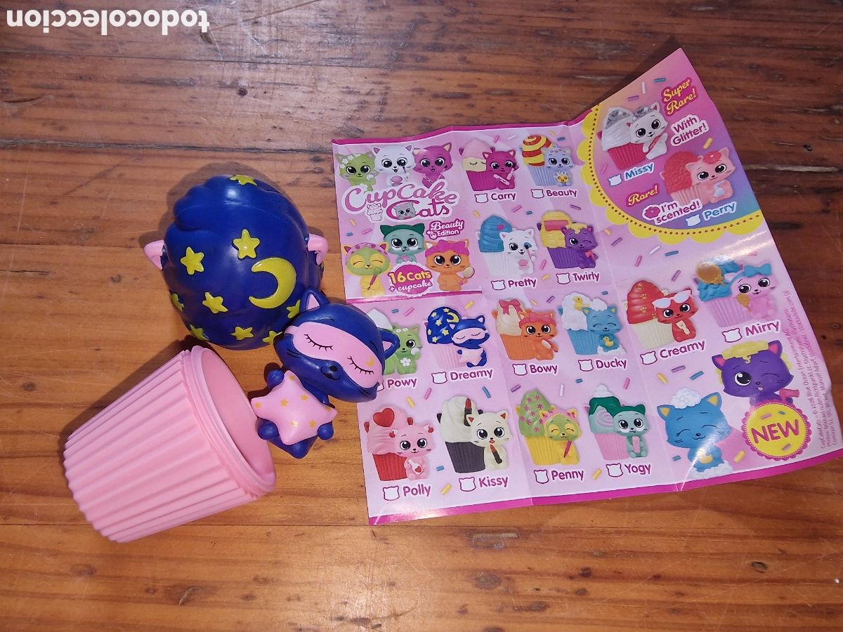 Figuras de goma y PVC: Mu&ntilde;eco goma o pvc,colecci&oacute;n cupcake cats, ver fotos