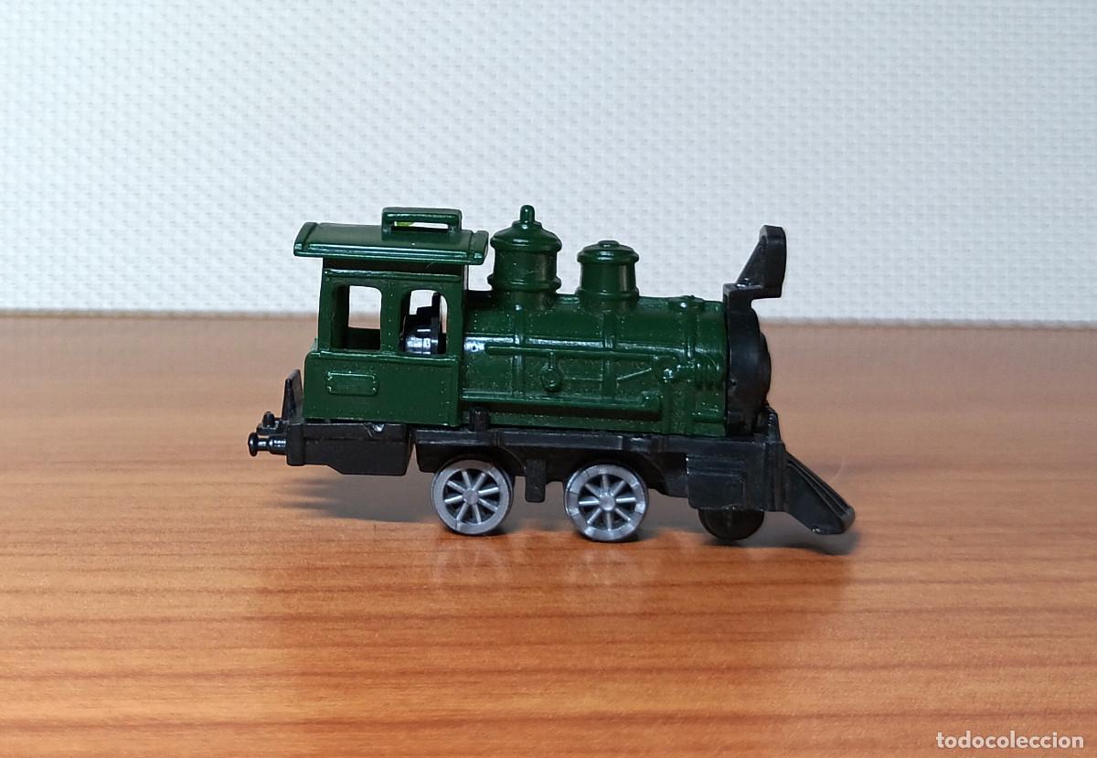 Figuras de goma Kinder: Figura de Locomotora de vapor Genoa - Kinder o similar - A&ntilde;os 90