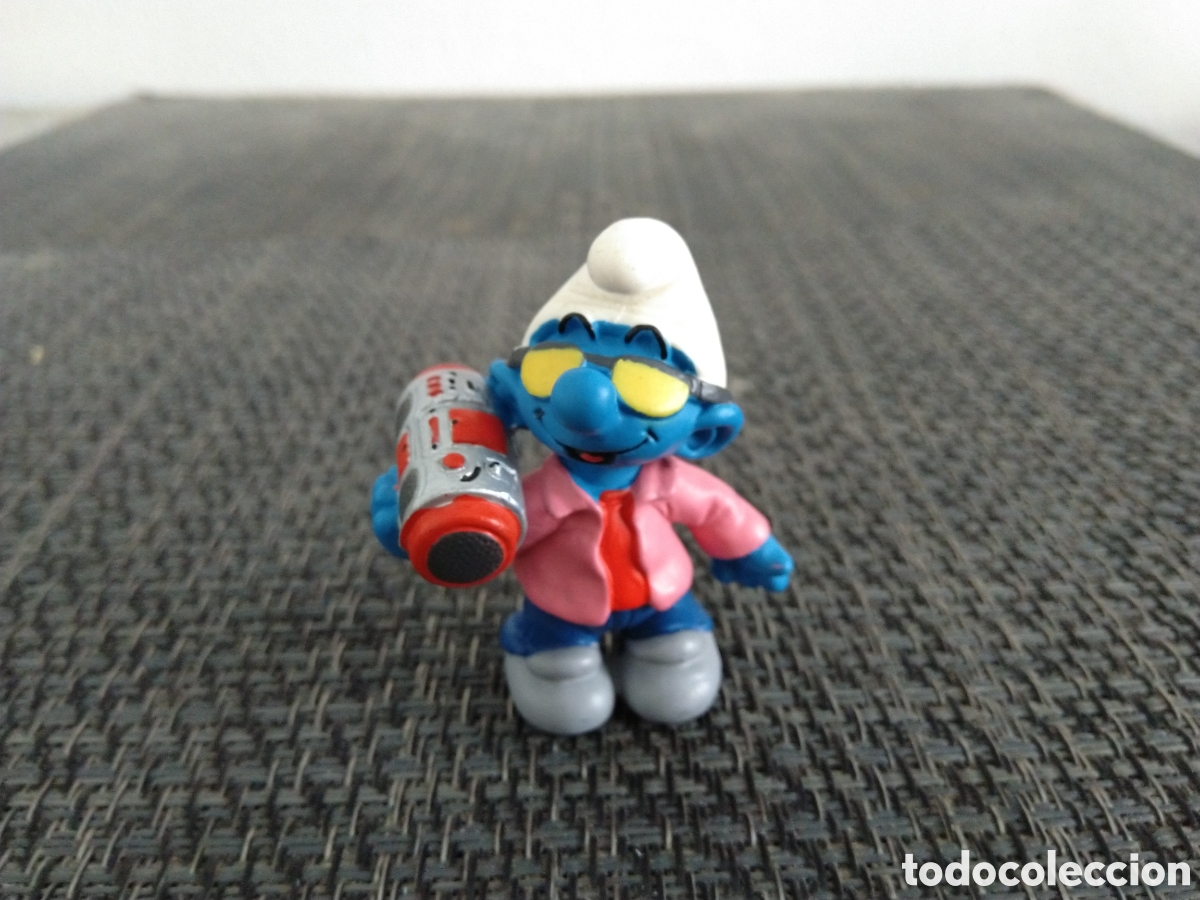 Figuras de goma y PVC: FIGURA PVC PITUFO PITUFINA SCHLEICH PEYO SMURFS PITUFOS SMURF SCHLUMPF HIP HOP RADIOCASSETTE