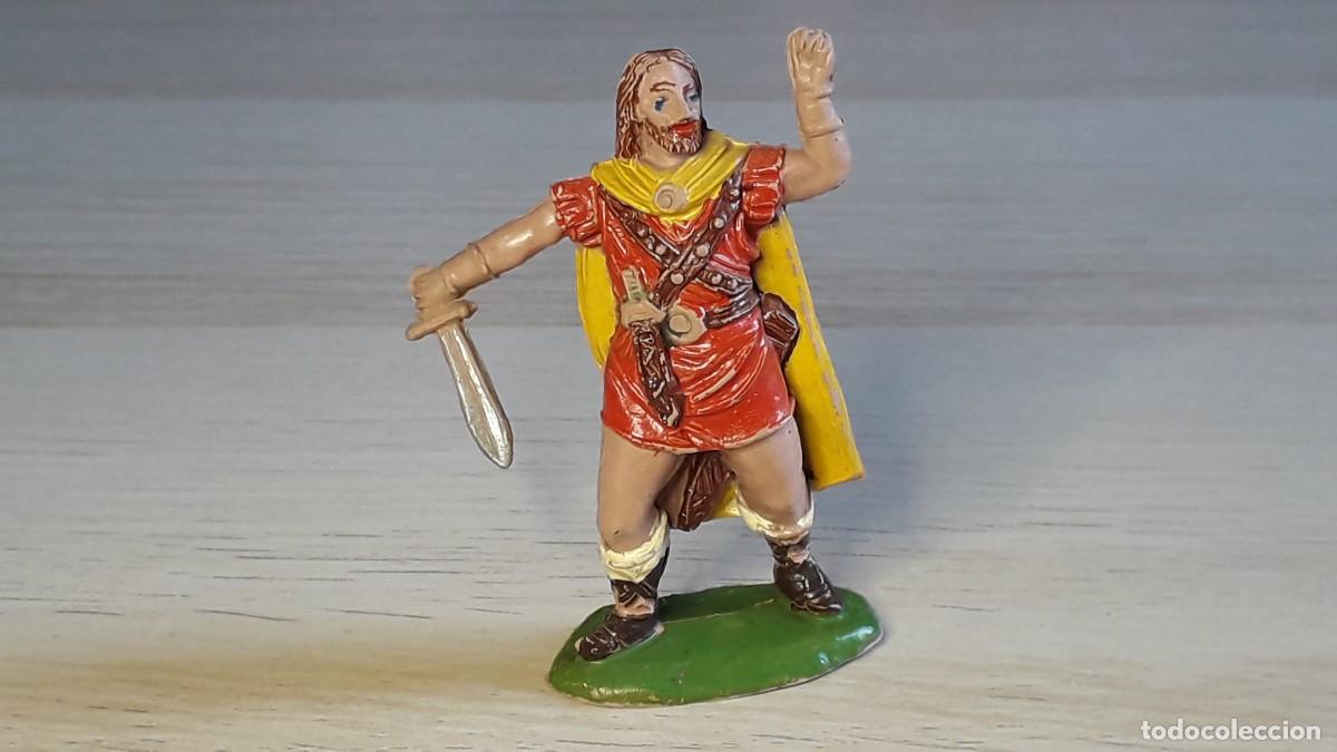 Figuras de goma y PVC: Guerrero Vikingo, fabricado en goma, Jecsan made in Spain, original a&ntilde;os 50-60.