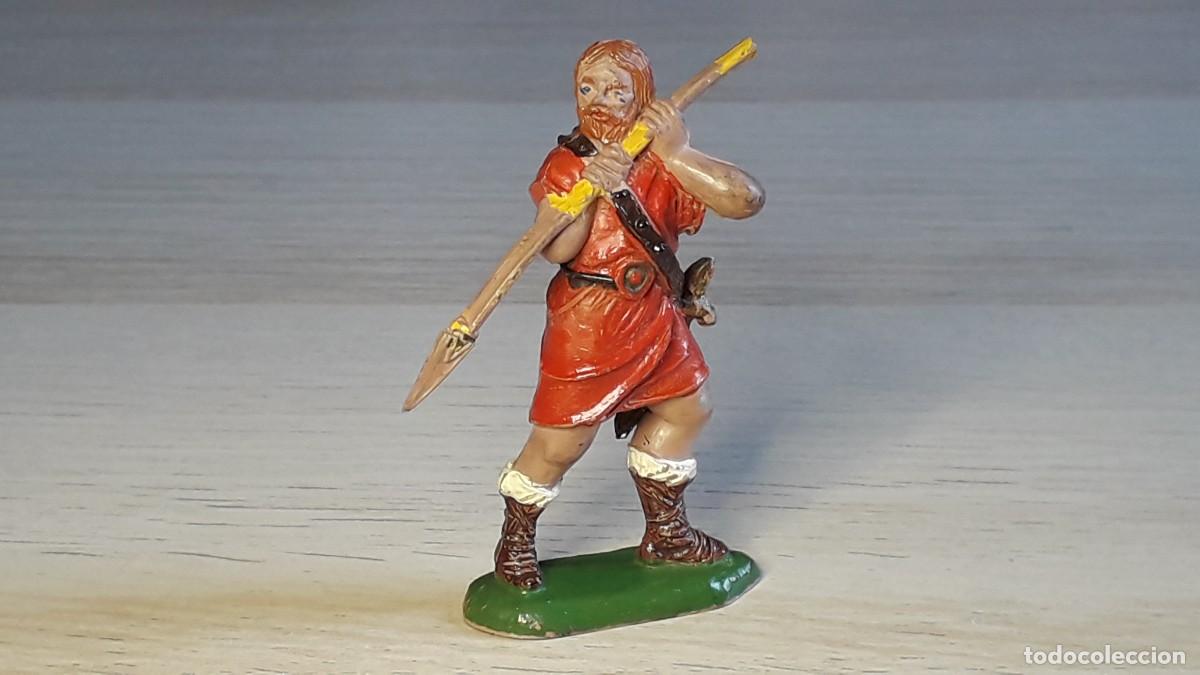 Figuras de goma y PVC: Guerrero Vikingo, fabricado en goma, Jecsan made in Spain, original a&ntilde;os 50-60.