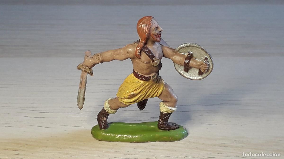 Figuras de goma y PVC: Guerrero Vikingo, fabricado en goma, Jecsan made in Spain, original a&ntilde;os 50-60.