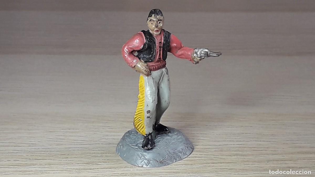 Figuras de goma y PVC: Cowboy Vaquero Oeste, goma, Alca Capell Barcelona Spain tipo Jecsan, original a&ntilde;os 50.
