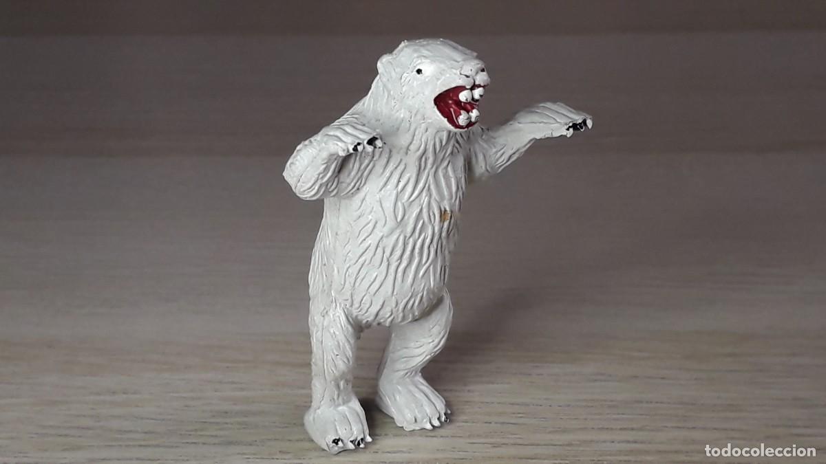 Figuras de goma y PVC: Oso Blanco Polar Fieras, goma, Alca Capell Barcelona Spain tipo Jecsan, original a&ntilde;os 50.