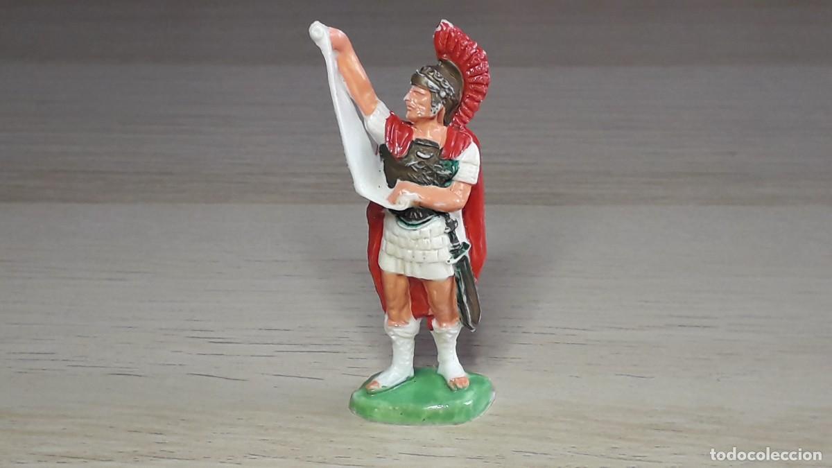 Figuras de goma y PVC: Escipi&oacute;n el Africano, pl&aacute;stico, GBM Batalla Zama, Rojas y Malaret Spain tipo Jecsan, a&ntilde;os 60.