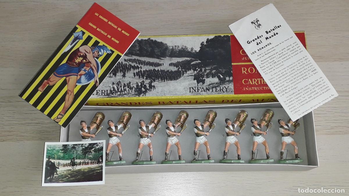 Figuras de goma y PVC: Legionarios Romanos, pl&aacute;stico, GBM Batalla del Metauro, Rojas y Malaret Spain tipo Jecsan, a&ntilde;os 60.