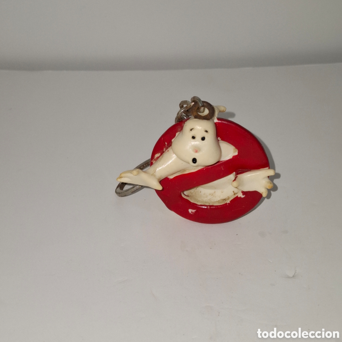 Figuras de goma y PVC: LLAVERO CON EL LOGO DE LA PEL&Iacute;CULA CAZAFANTASMAS FIGURA DE PVC COMICS SPAIN A&Ntilde;OS 80 GHOST BUSTERS