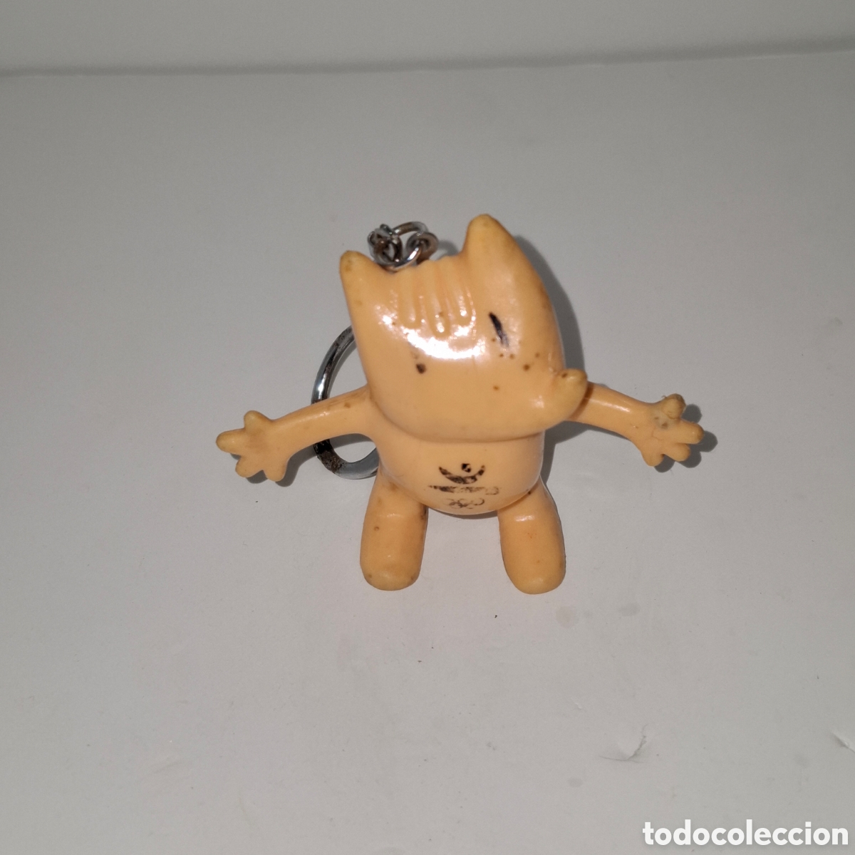 Figuras de goma y PVC: LLAVERO CON FIGURA DE PVC MADE IN SPAIN YOLANDA A&Ntilde;OS 80 COBI MASCOTA DE BARCELONA 1992