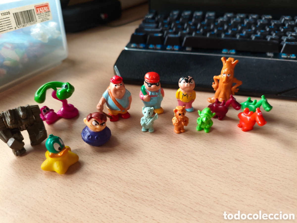 Figuras de goma Kinder: Lote Kinder matutano PVC antiguo H&eacute;rcules Looney toones