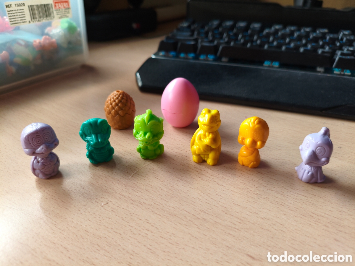 Figuras de goma Kinder: Lote figuras l&aacute;pices Kinder animales pvc