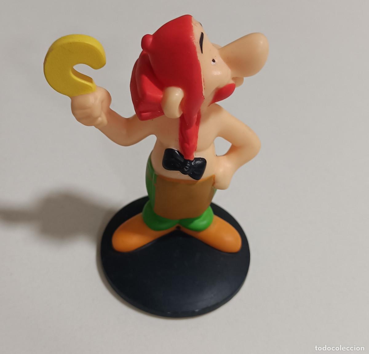 Figuras de goma y PVC: asterix figura personaje comic mu&ntilde;eco pvc goma promocional secundario Am&eacute;rix primo obelix hoz peana