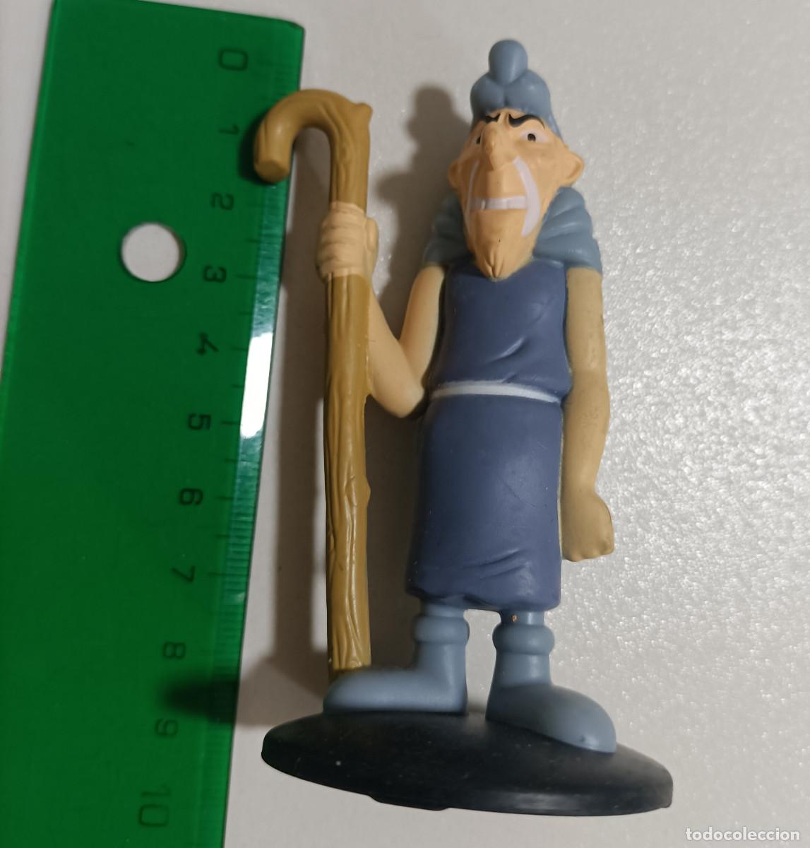 Figuras de goma y PVC: asterix figura personaje comic mu&ntilde;eco pvc goma promocional secundario prolix druida peana