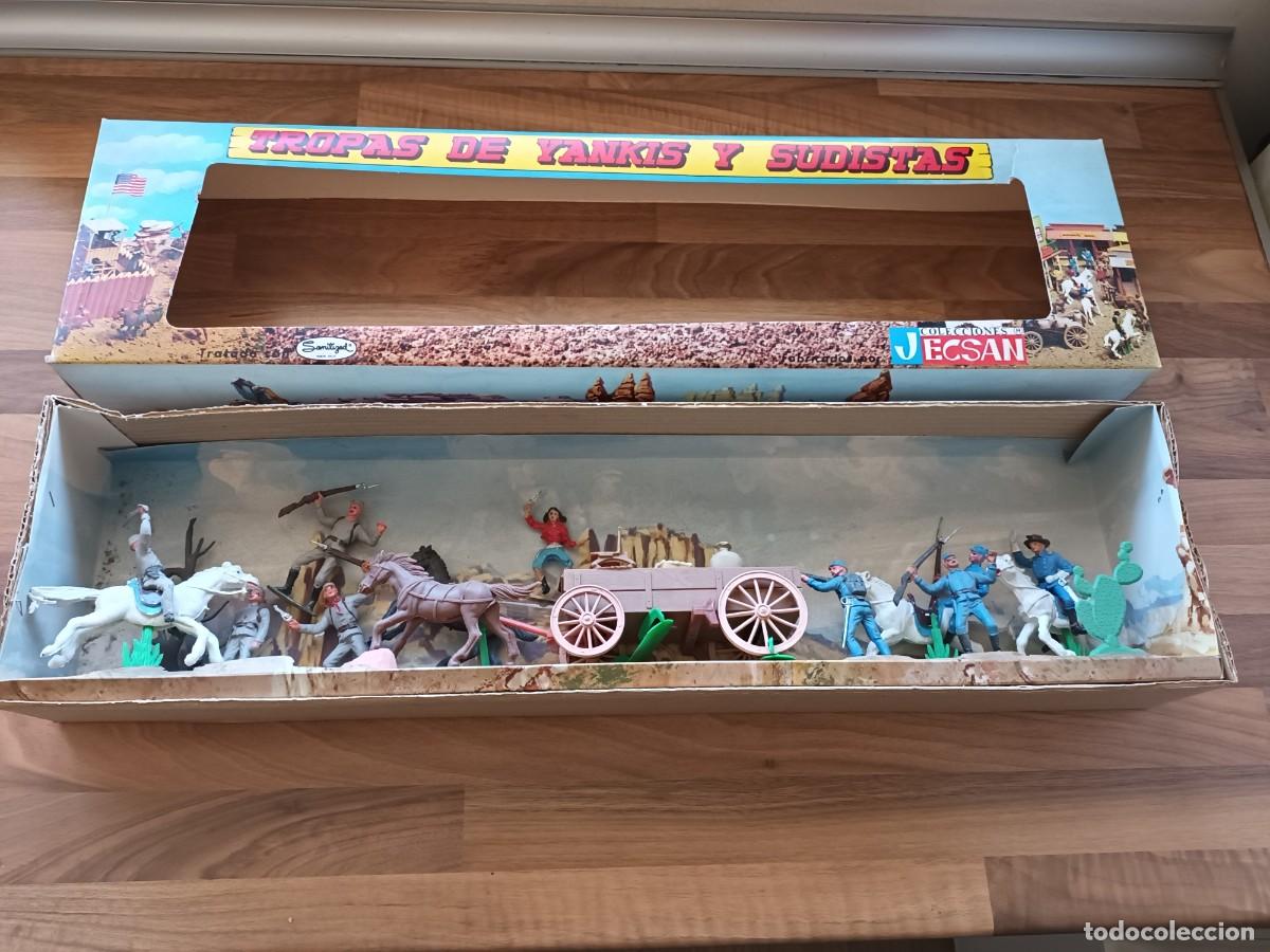 Figuras de goma y PVC: JECSAN,ANTIGUA CAJA CON FIGURAS Y COMPLEMENTOS,TIPO REAMSA,PECH,ETC,LEER DESCRIPCION
