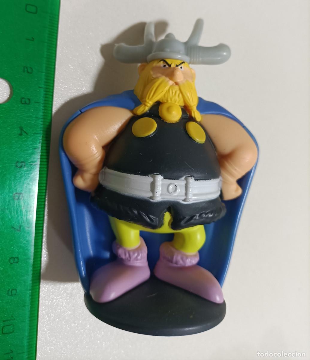 Figuras de goma y PVC: asterix figura personaje comic mu&ntilde;eco pvc goma promocional secundario NORMANDO VIKINGO peana