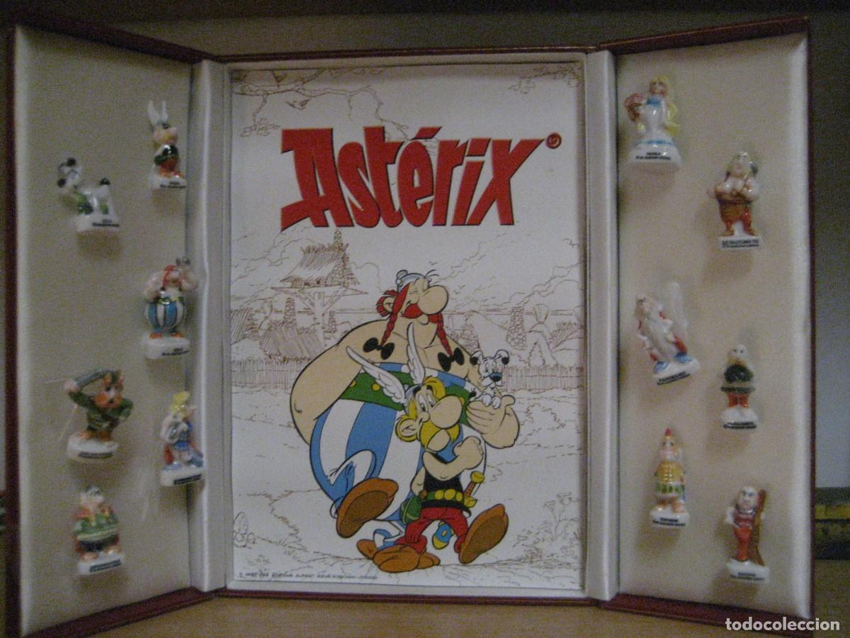 Figuras de goma y PVC: caja expositor con 12 figuras NLP de Asterix y Obelix 1997 porcelana