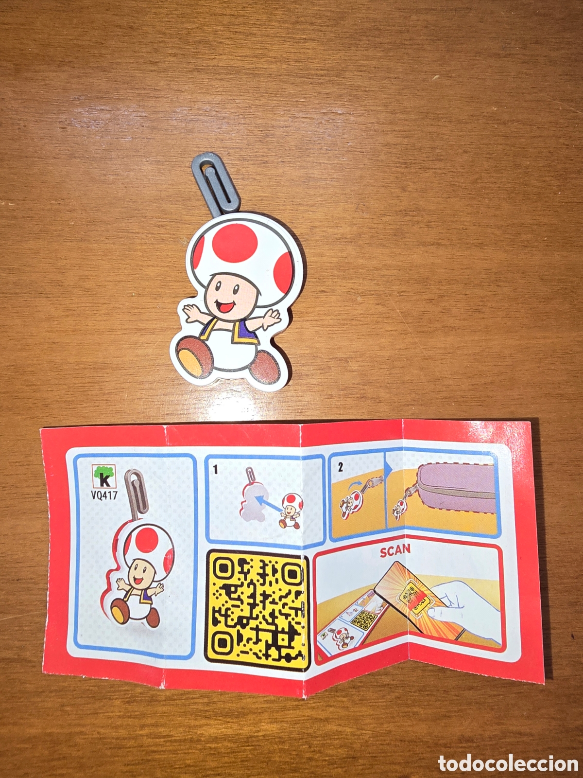 Figuras de goma Kinder: Figura kinder Joy Toad seta Super Mario Bros VQ417 + bpz mu&ntilde;eco colecci&oacute;n sorpresa premium