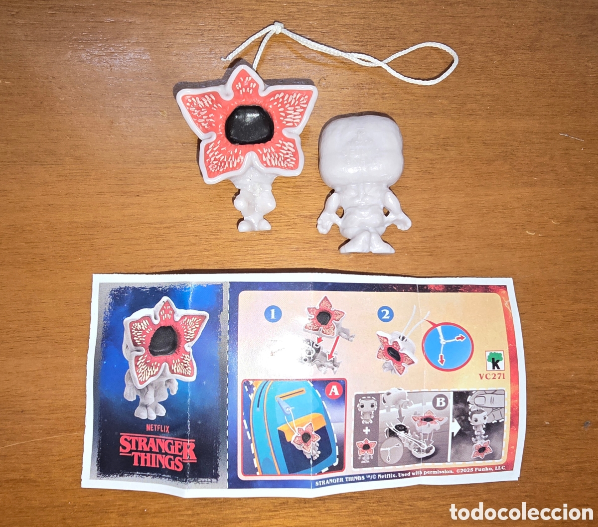 Figuras de goma Kinder: Figura kinder Joy Stranger Things VC271 + bpz Demogorgon mu&ntilde;eco colecci&oacute;n premium
